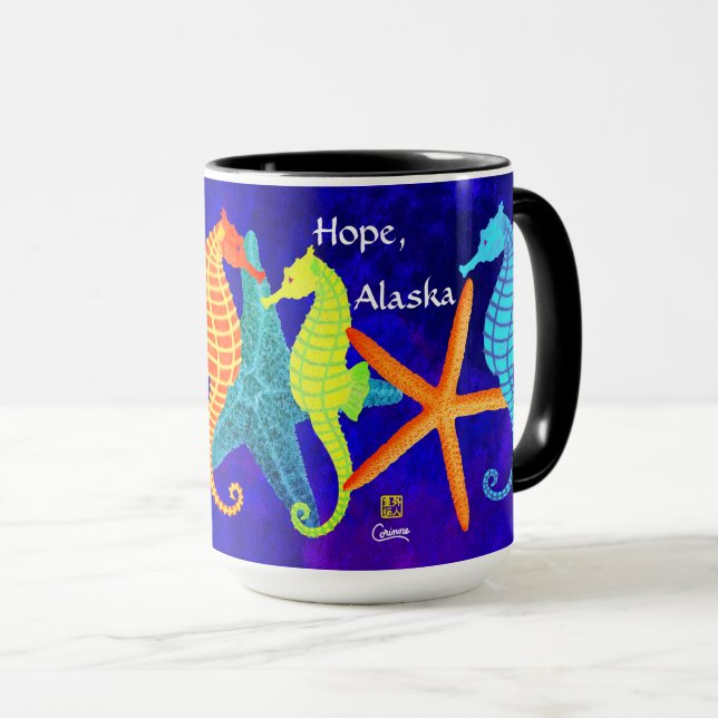 Cavalos-marinhos, Hope - Caneca Combo de 15 oz. (Frente Esquerda)