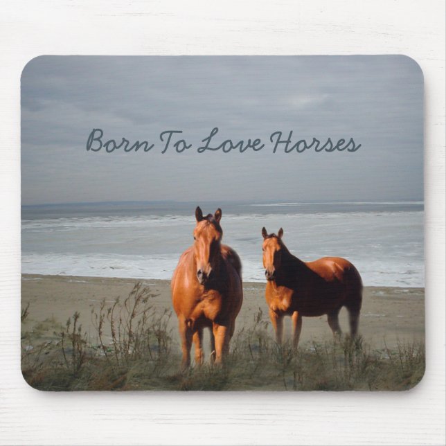 Cavalos Mousepad da praia (Frente)