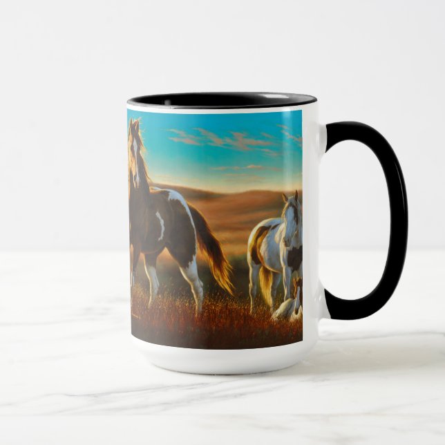 Cavalos na caneca da luz solar (Direita)