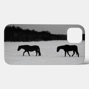 Cavalos na neve