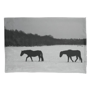 Cavalos na Neve