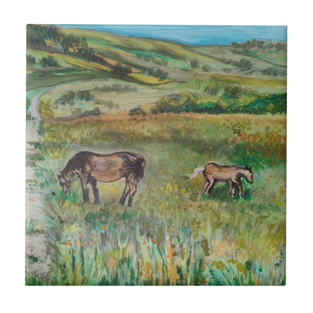 Cavalos no prado (Frente)