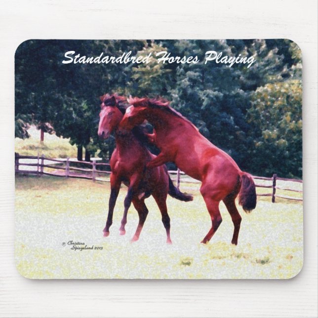 Cavalos-padrão que brincam com Mousepad (Frente)