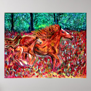 Cavalos Posters selvagens Arte de Debbie Davidsohn