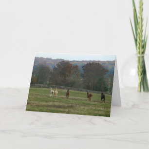 Cavalos Running, cartão