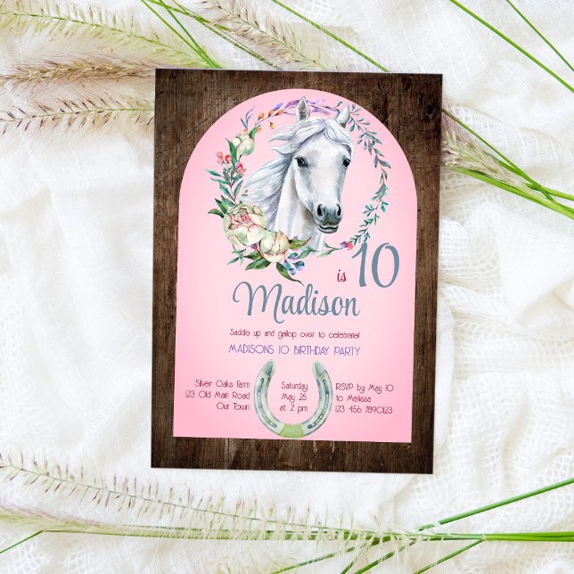 Cavalos selam o convite de aniversário da vaquinha (Criador carregado)