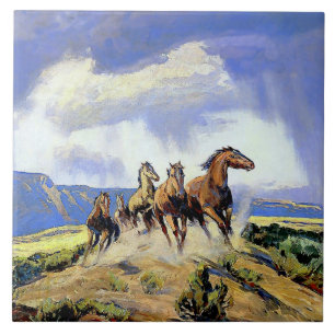 “Cavalos Selvagens de Nevada” por Carl Oscar Borg