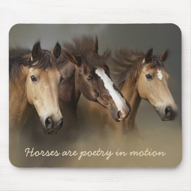 Cavalos selvagens três Mousepad (Frente)