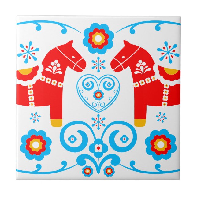 Cavalos vermelhos de Dala (Frente)