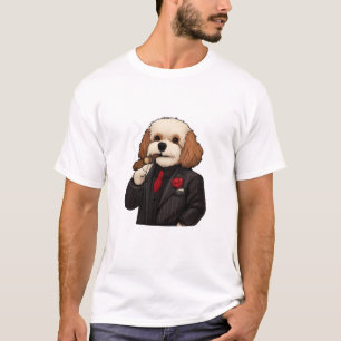 Cavapoo Don – Camiseta de Arte de Cachorro Mafioso