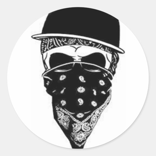 Caveira Adesivo Redondo