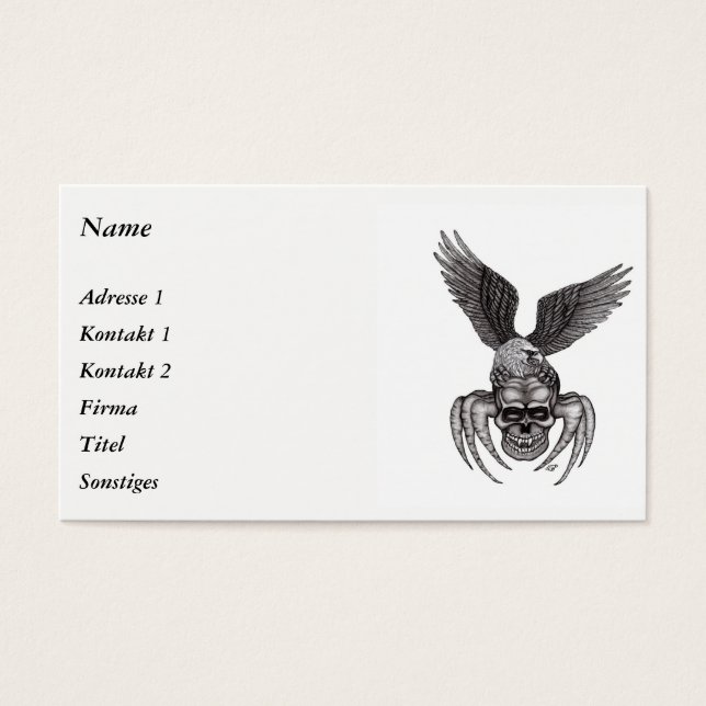 Caveira-aranha com águia (Frente)