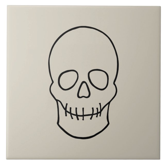 Caveira - Branco Osso e Preto Morto (Frente)