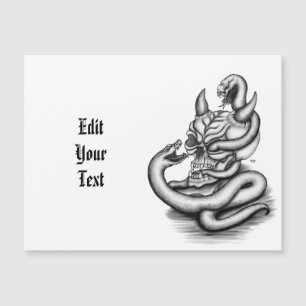 Caveira - Cabeça Diabo com Cobra