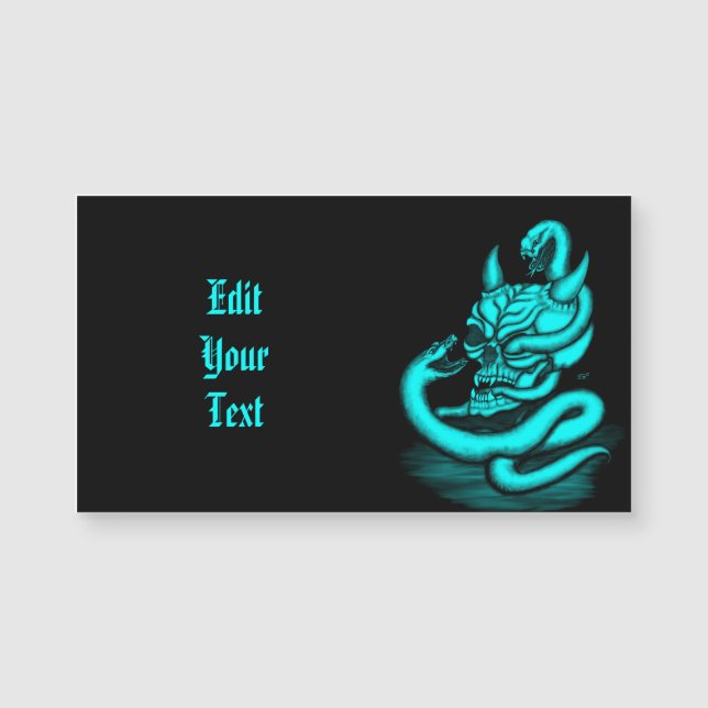 Caveira - Cabeça Diabo com Cobra (Frente)