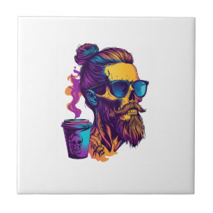 Caveira Cafeinada � Esqueleto de Barista Engraçado