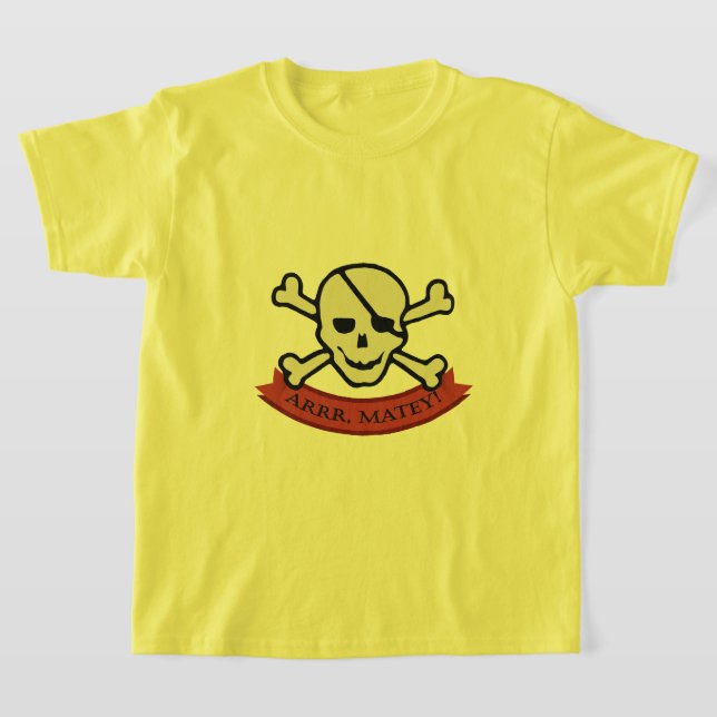 Caveira - Camisa T Básica Para Crianças (Postura )