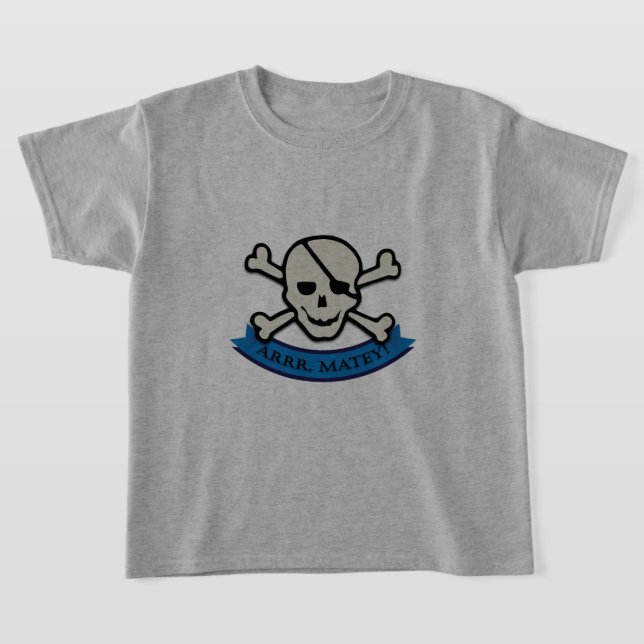 Caveira - Camisa T Básica Para Crianças (Postura )