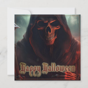 Caveira da Morte no Halloween Arte Assustadora