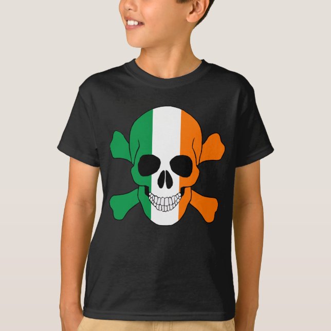 Caveira De Bandeira Da Irlanda E Camisas De Cruzei (Frente)