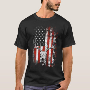 Caveira De Deer Com Barcos E Camisa De Bandeira Am