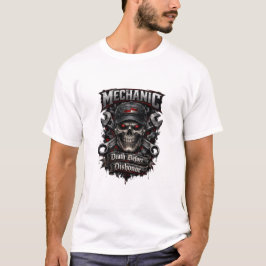 Caveira de Mecânico Camiseta Preta Morte Antes da