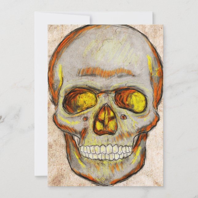 Caveira Desenhada À Mão (Frente)