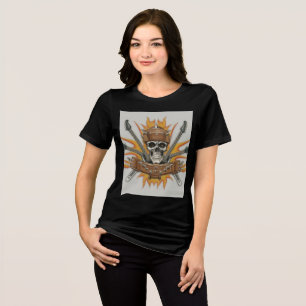 Caveira e Crossbones Rock Emblem T-shirt design