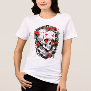 Caveira Gótica com Rosas