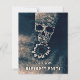 Caveira Gótica Descanso de Girassol Até seu orçame