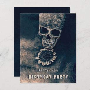 Caveira Gótica Descanso de Girassol Até seu orçame