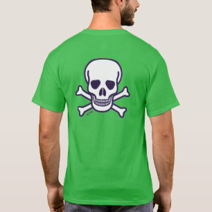 Caveira n Ossos - Camiseta verde-masculina