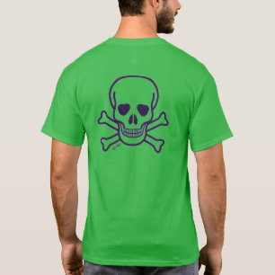 Caveira n Ossos homem verde camiseta clara