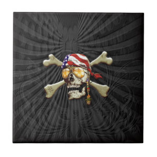 Caveira Pirata e Ossos Cruzados