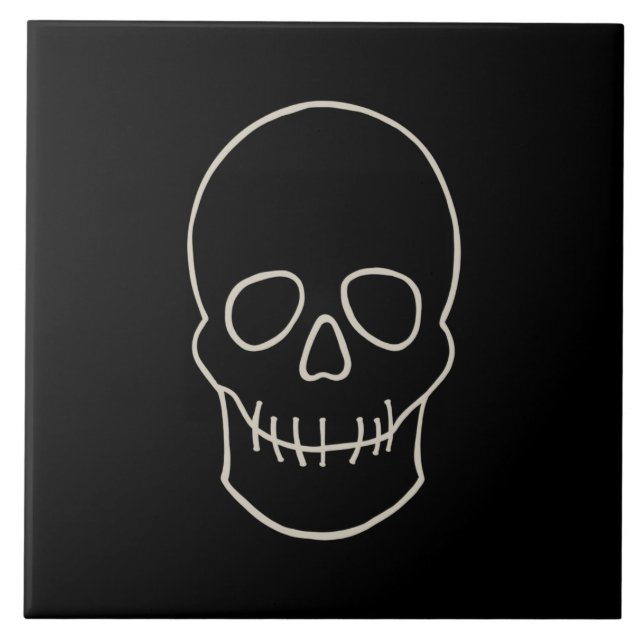 Caveira - Preto-Bato e Branco-Osso (Frente)