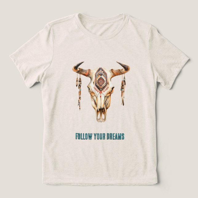 Caveira Tribal Nativa (Design frontal)