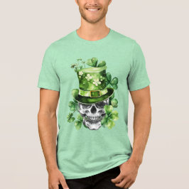 Caveira Vívida com Ilustração de Chapéu Verde