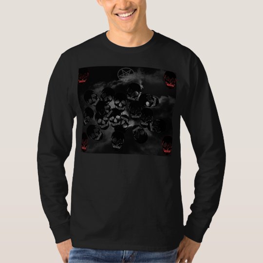 Caveiras negras camiseta