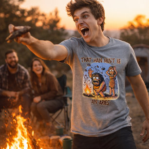 Caveman Aries   Engraçado Zodiac Cartoon Art