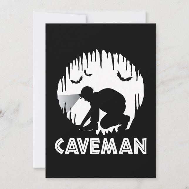 Caveman - Espeleologia Engraçado (Frente)