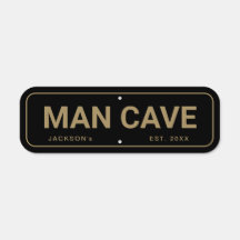 Caverna-homem de nome personalizado de vintagem ne