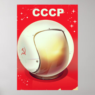 CCCP vintage Red Soviage poster