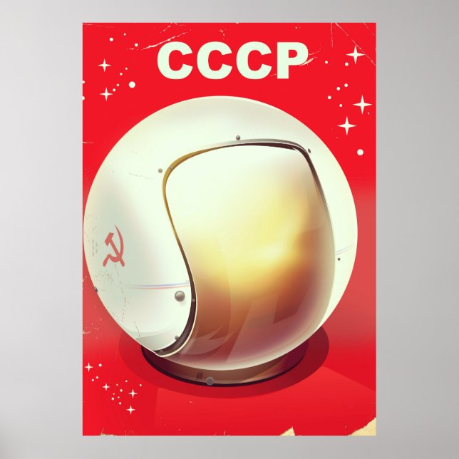 CCCP vintage Red Soviage poster (Frente)