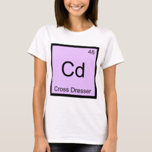 Cd - Camiseta Símbolo de Elemento Químico para Tra