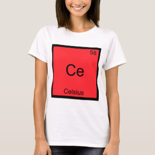 Ce - Camiseta engraçada do símbolo do elemento quí