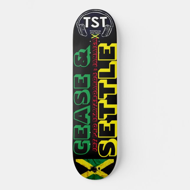 CEASE E SETTLE 8, 1/4", skateboard Deck (Frente)