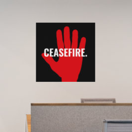 Ceasefire negro, branco-vermelho, costume antiguer