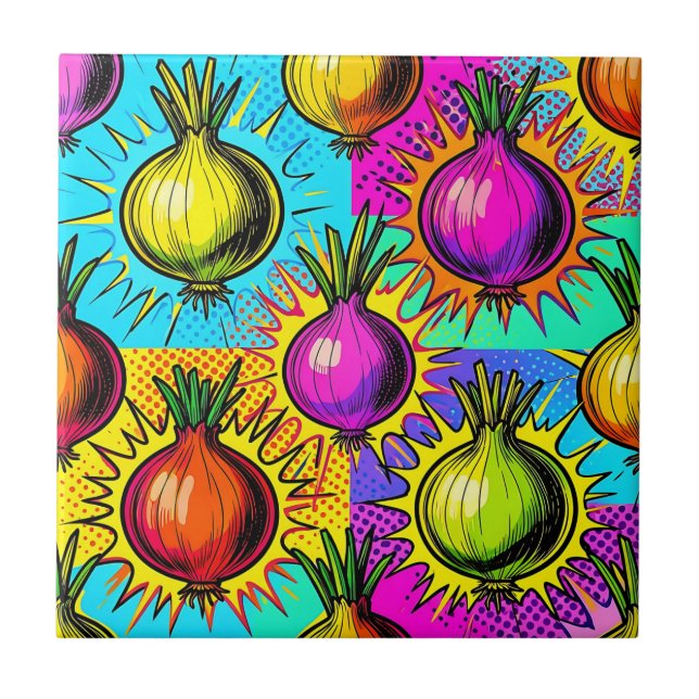 Cebolas Coloridas Pop Art (Frente)