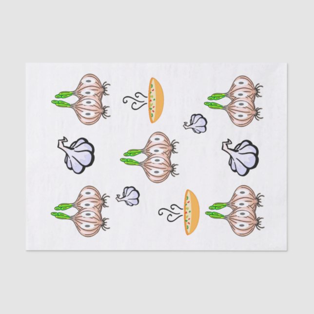 Cebolas de papel tecidos Chef de alho (Frente )