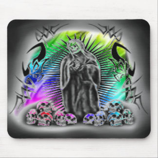 Ceifador tribal Mousepad do crânio do arco-íris